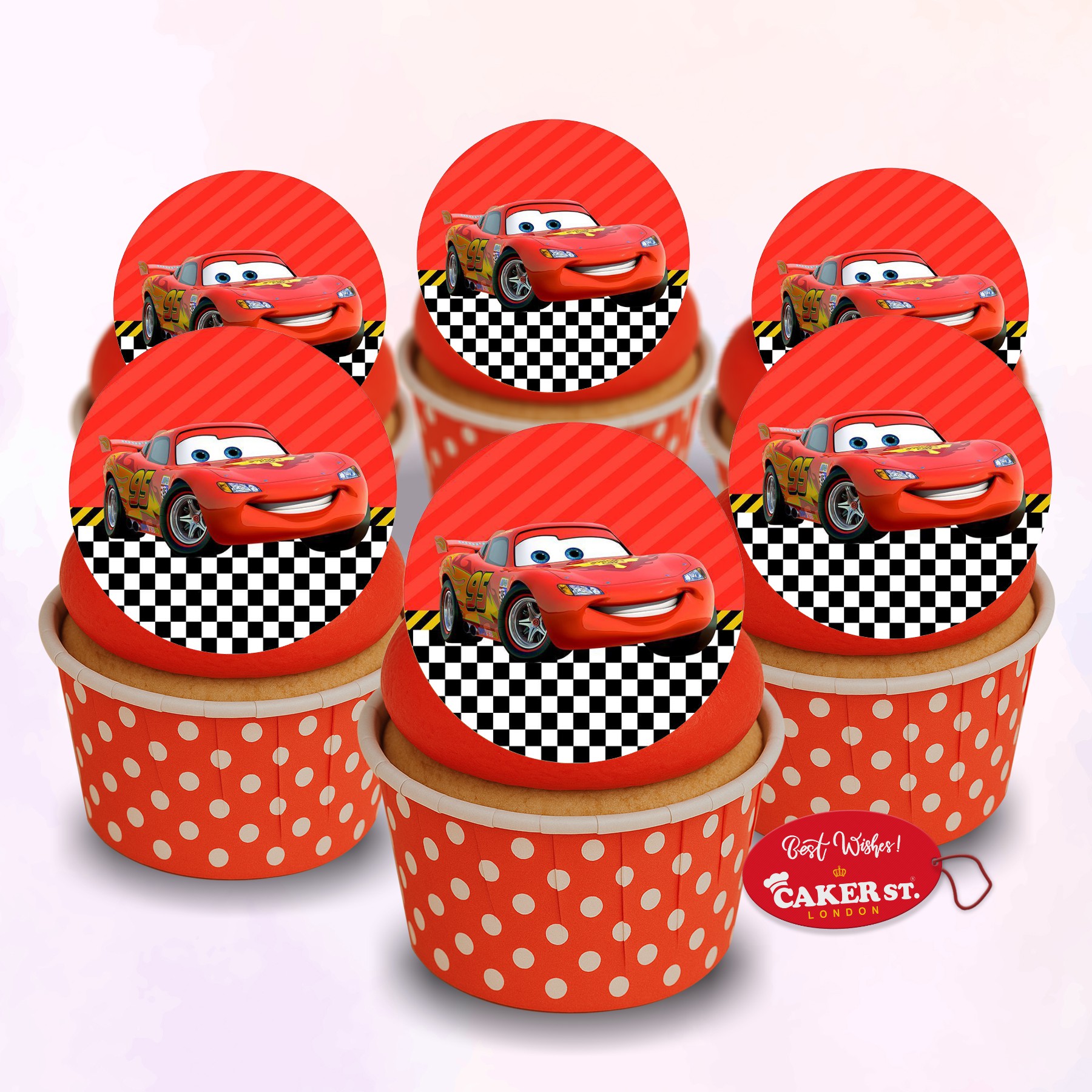 Disney Lightening Mcqueen Car Cupcakes