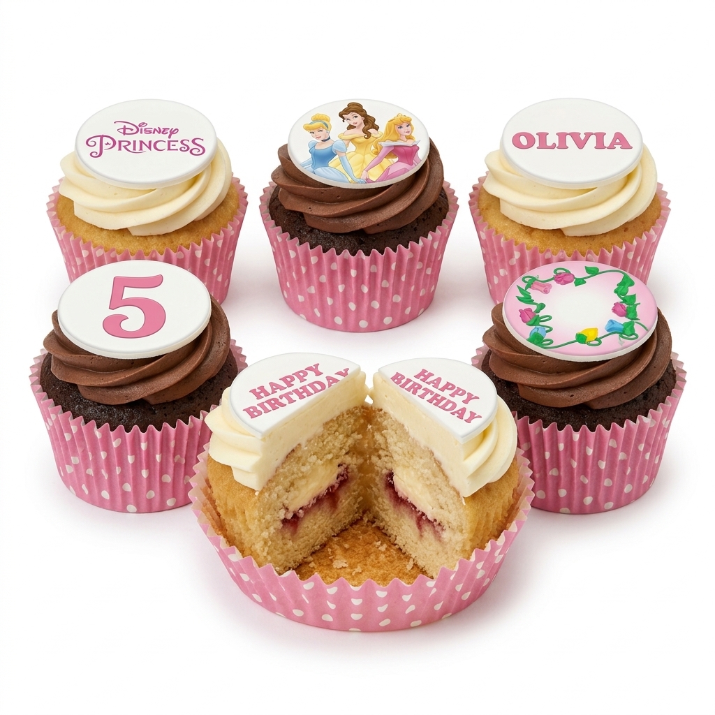Disney Princess Birthday Cupcakes for Girls