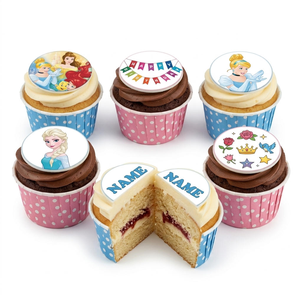 Disney Princess Birthday Cupcakes