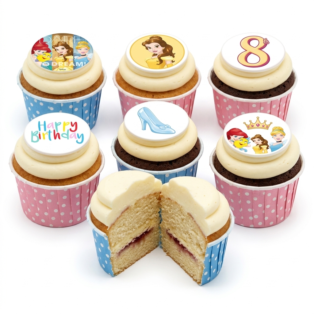 Disney Princess Birthday Cupcakes for Girls