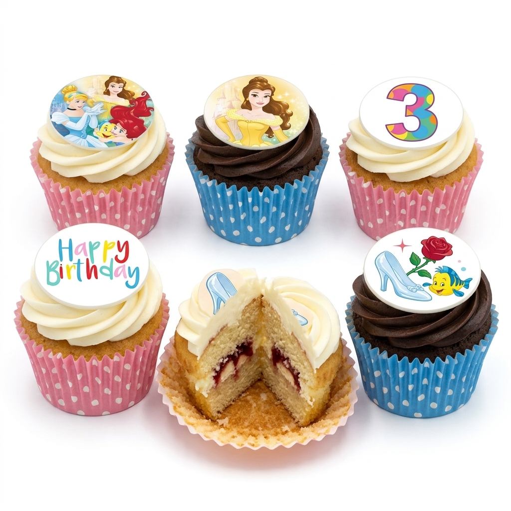 Disney Princess Birthday Cupcakes for Girls