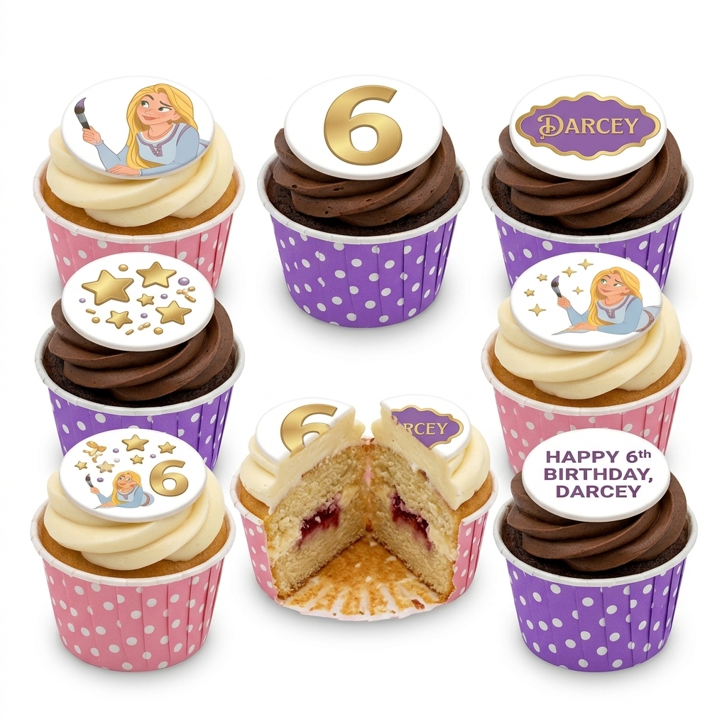 Fairytale Princess Birthday Cupcakes for Girls