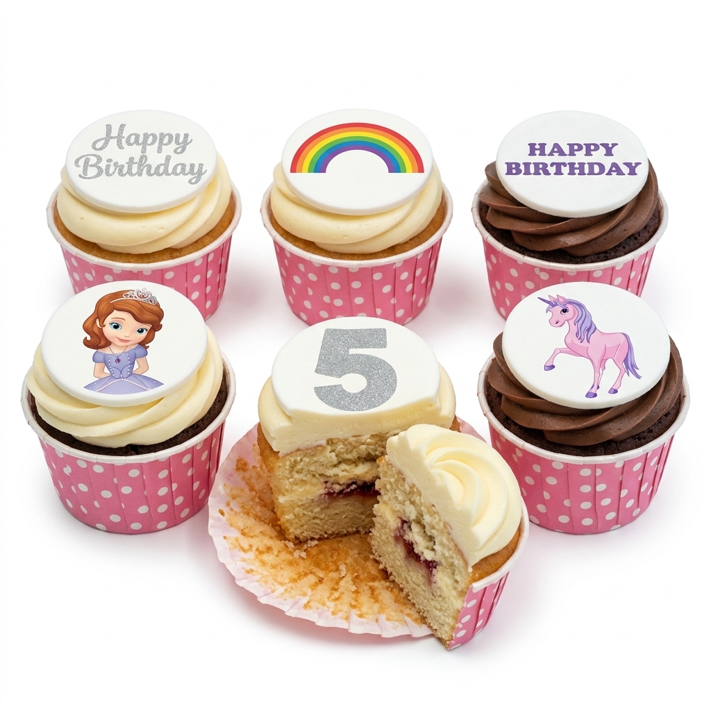 Princess & Unicorn Birthday Cupcakes for Girls