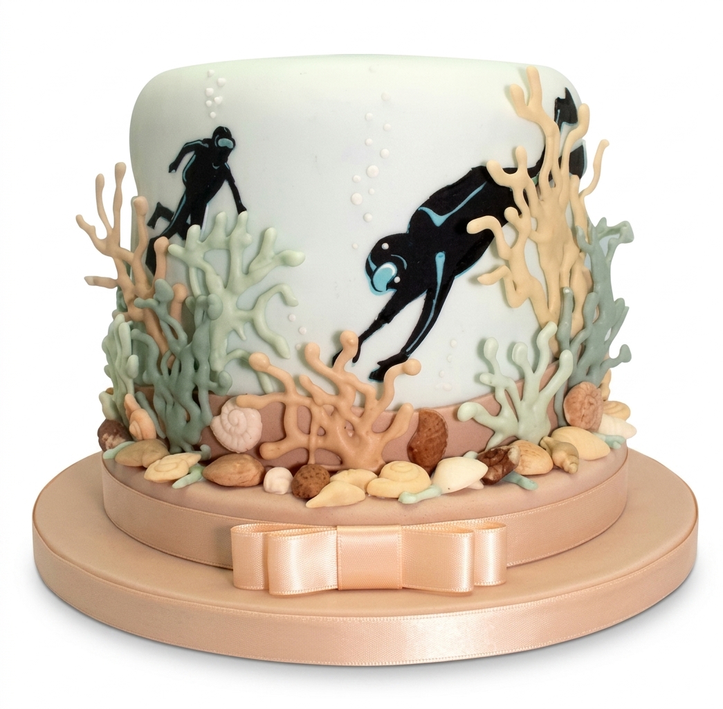 Scuba Diving Adventure Birthday Cake