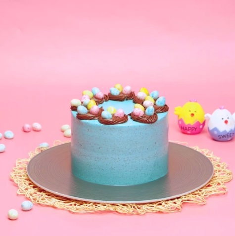 The Teal Easter Egg - DIY Cake