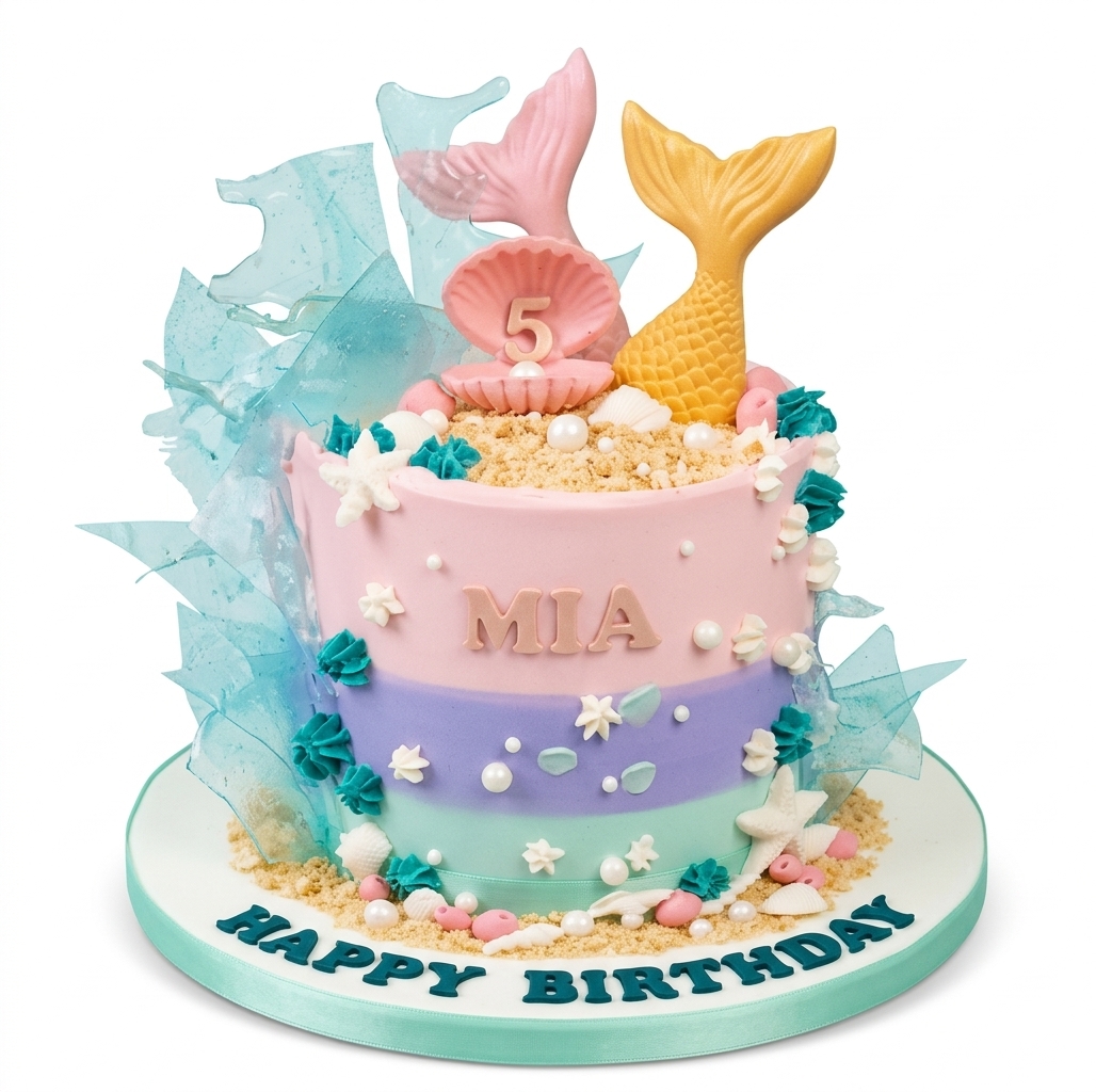 Enchanting Mermaid Birthday Cake for Girls