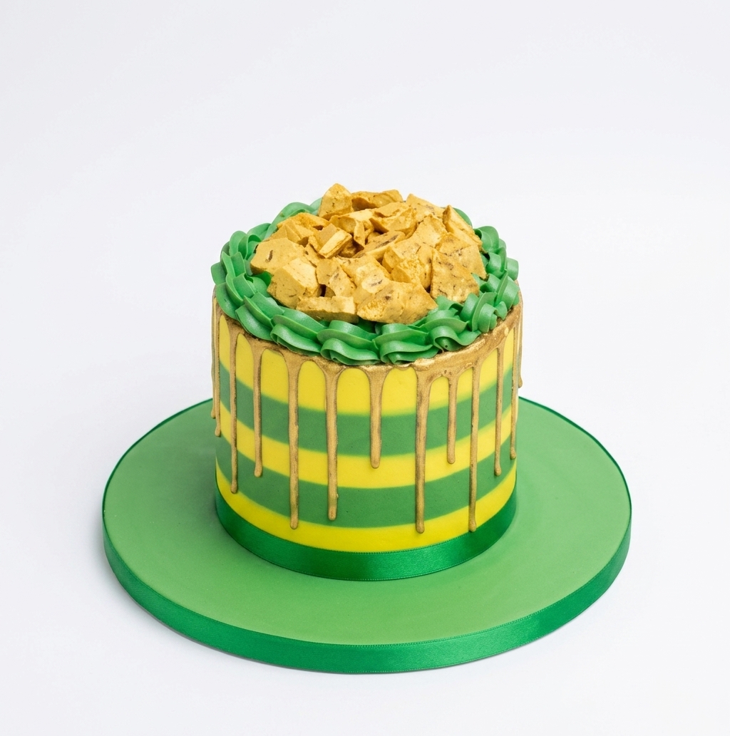 Honeycomb Drip Birthday Cake