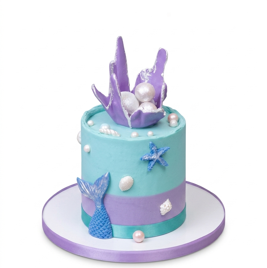 Mermaid Theme Birthday Cake for Girls