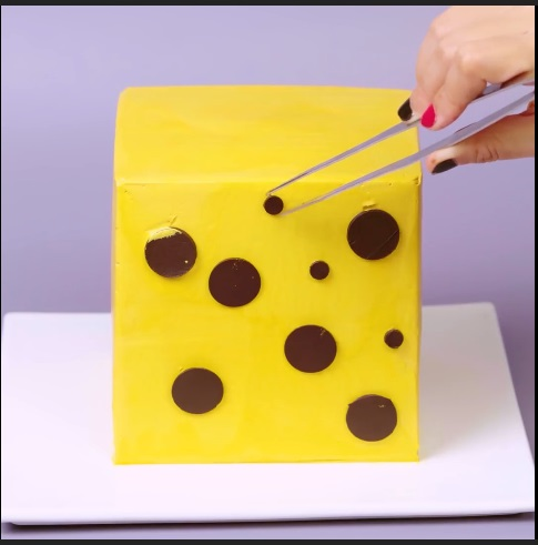  The Choco Buttoned Decor - DIY Cake