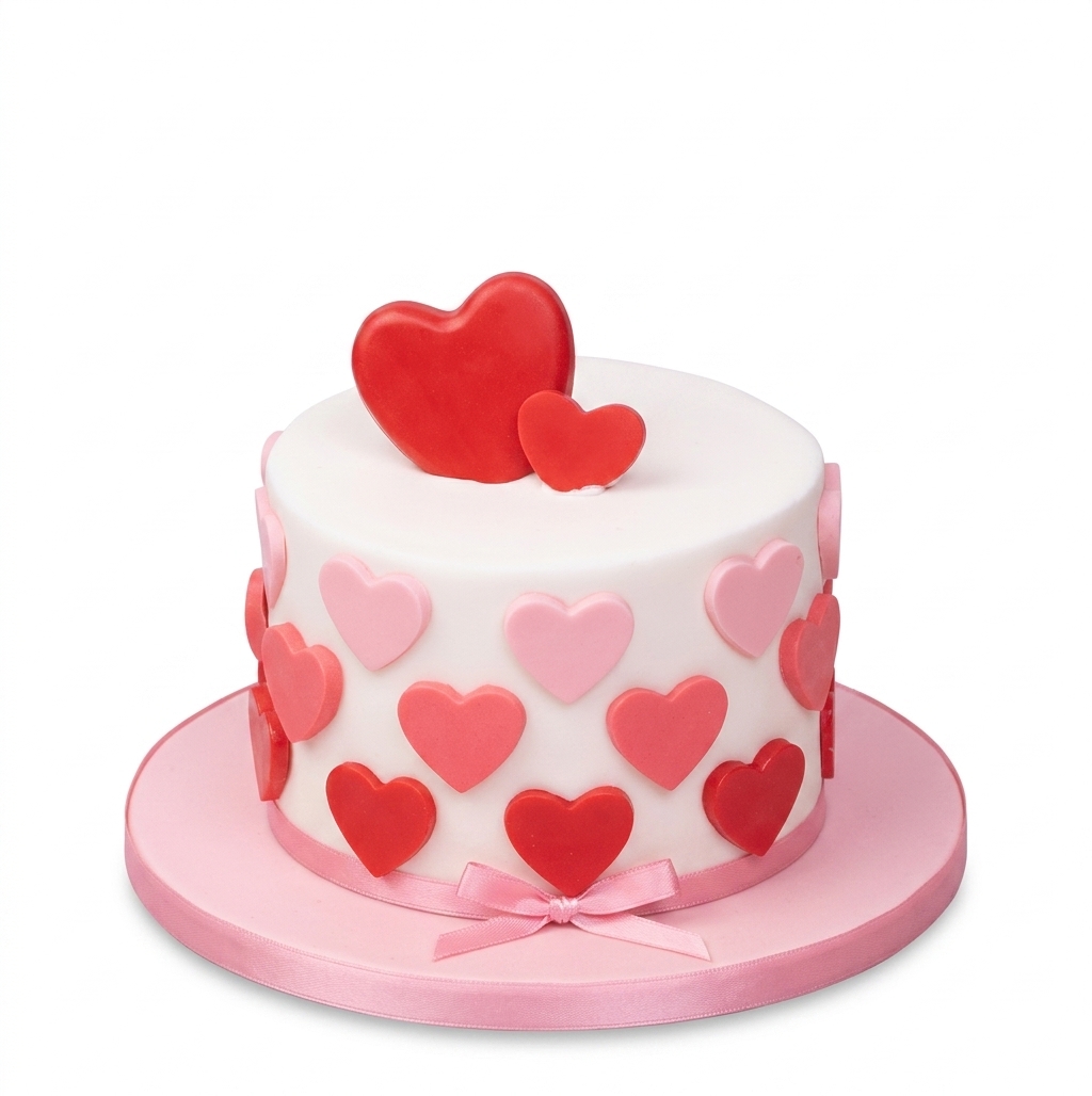 Heart Theme Birthday Cake for Her