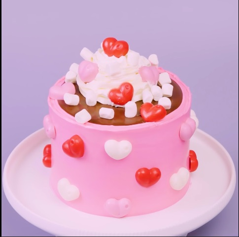 The Lovely Heart Checkerboard  - DIY Cake