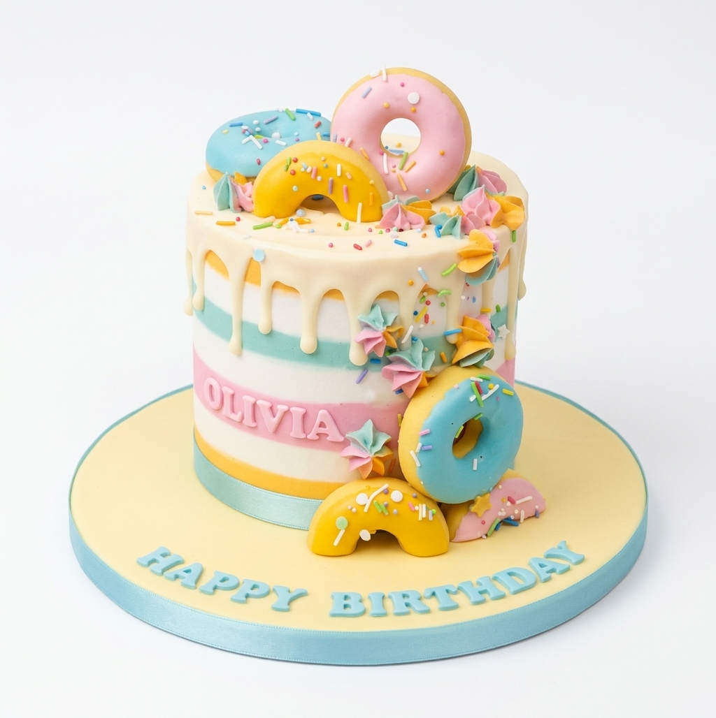 Donut Drip Birthday Cake