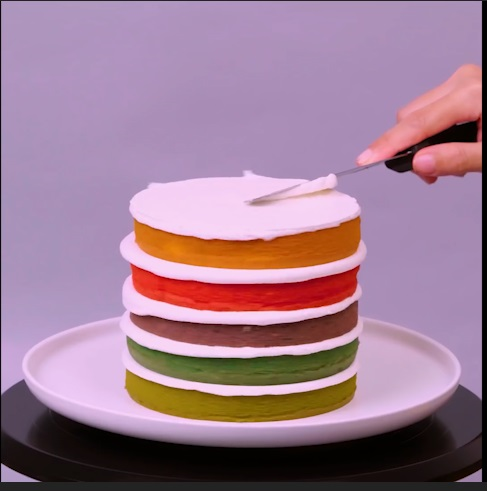 The Dripped Rainbow Surprise   - DIY Cake