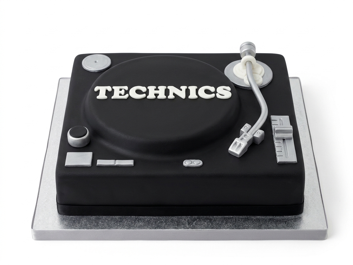 Technics Turntable Birthday Cake