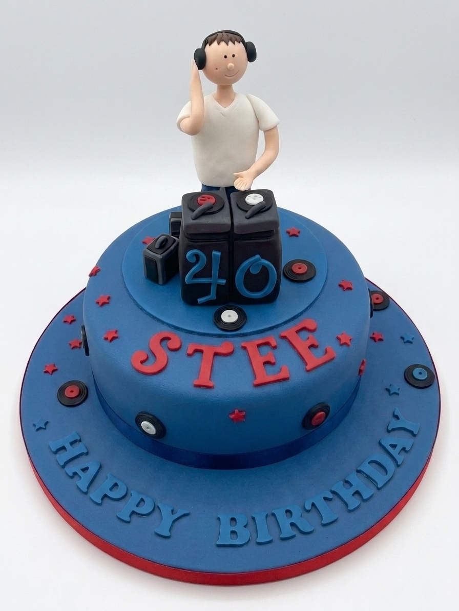 DJ Music Theme Birthday Cake