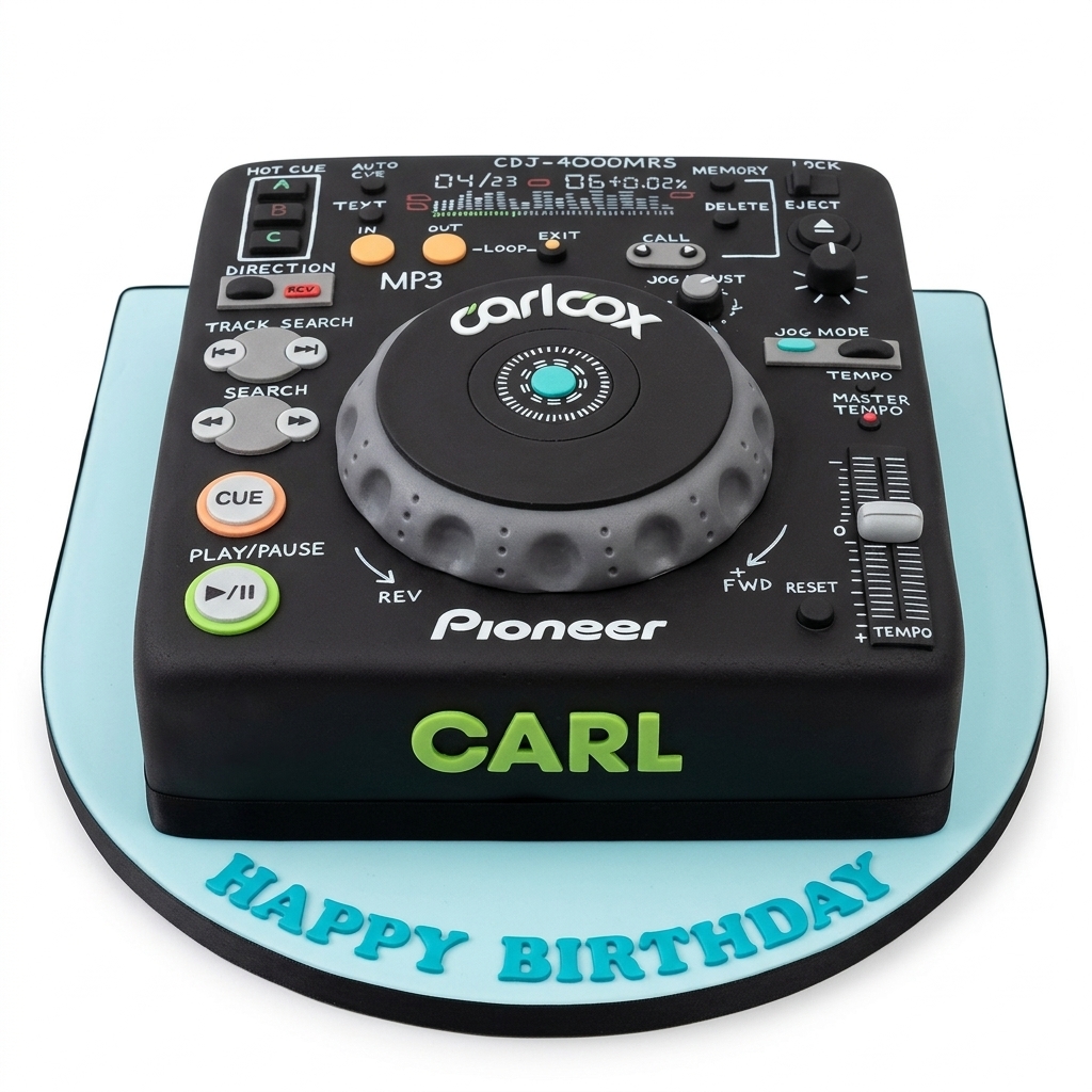 DJ Deck Birthday Cake