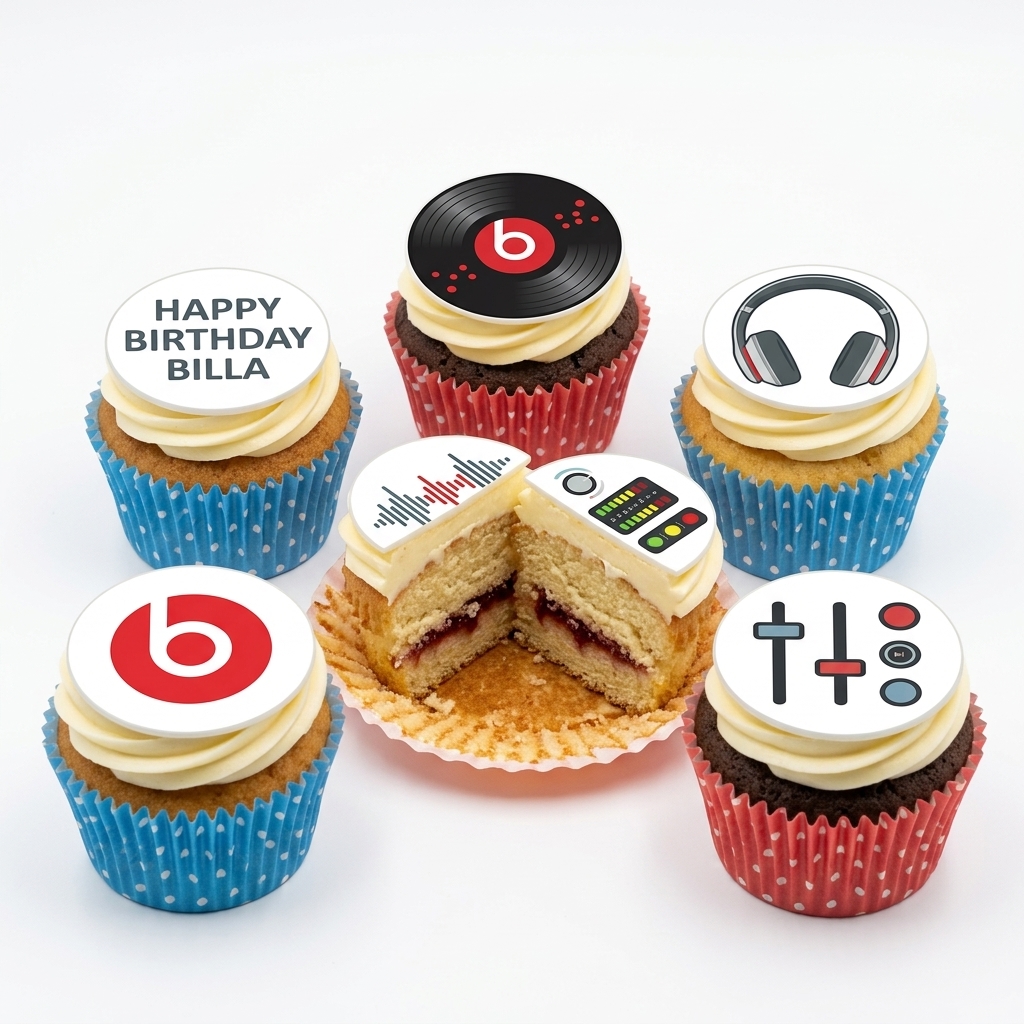 Music Theme Birthday Cupcakes