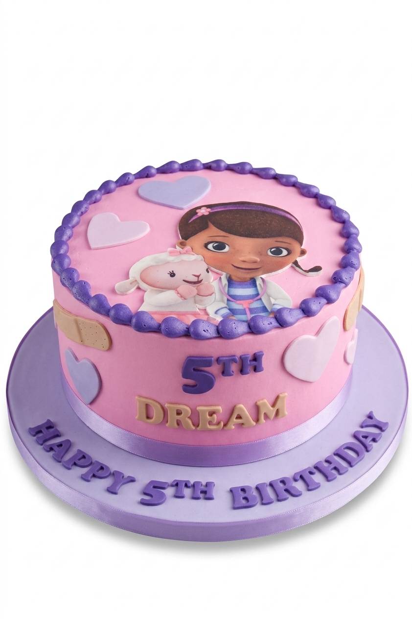 Girls Cartoon Theme Birthday Cake