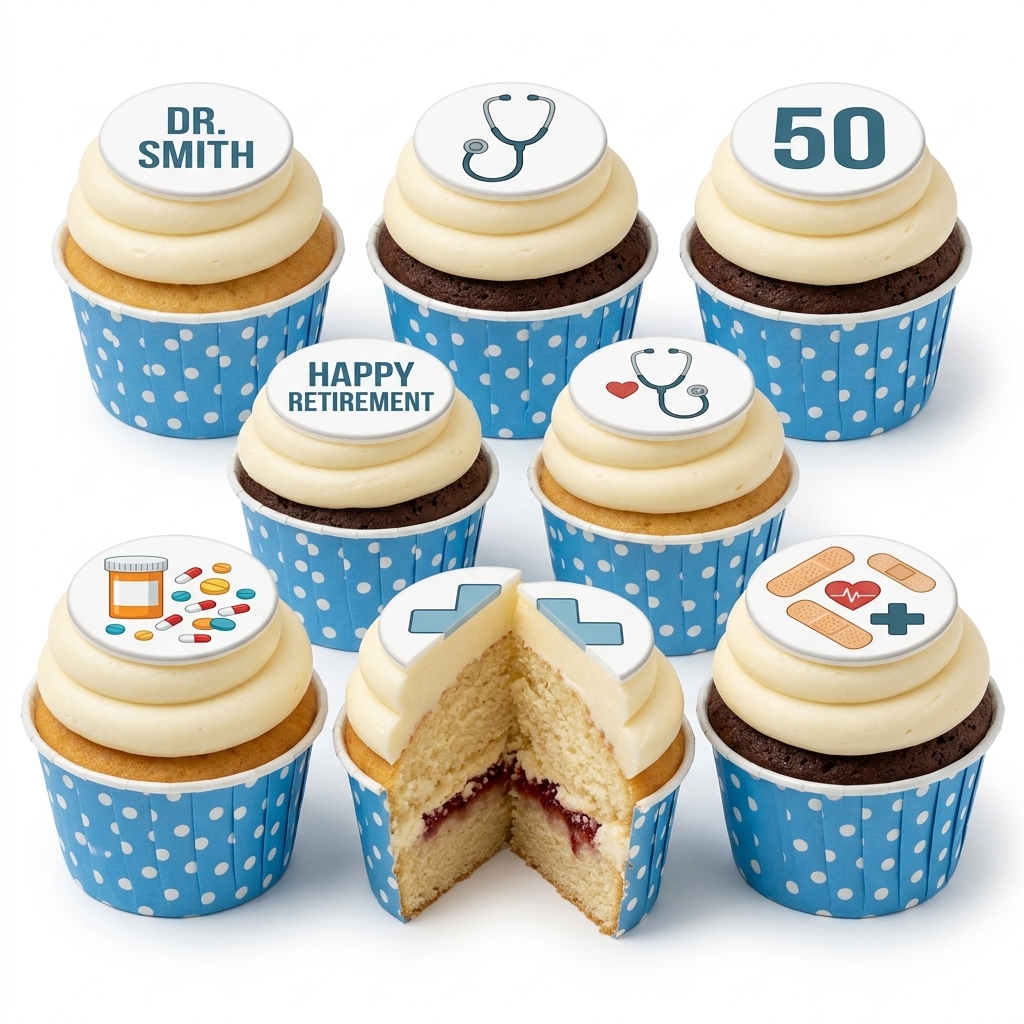 Doctor Birthday Cupcakes | Medical Theme Cupcakes