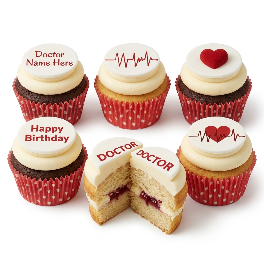 Doctor Birthday Cupcakes | Personalised Medical Theme