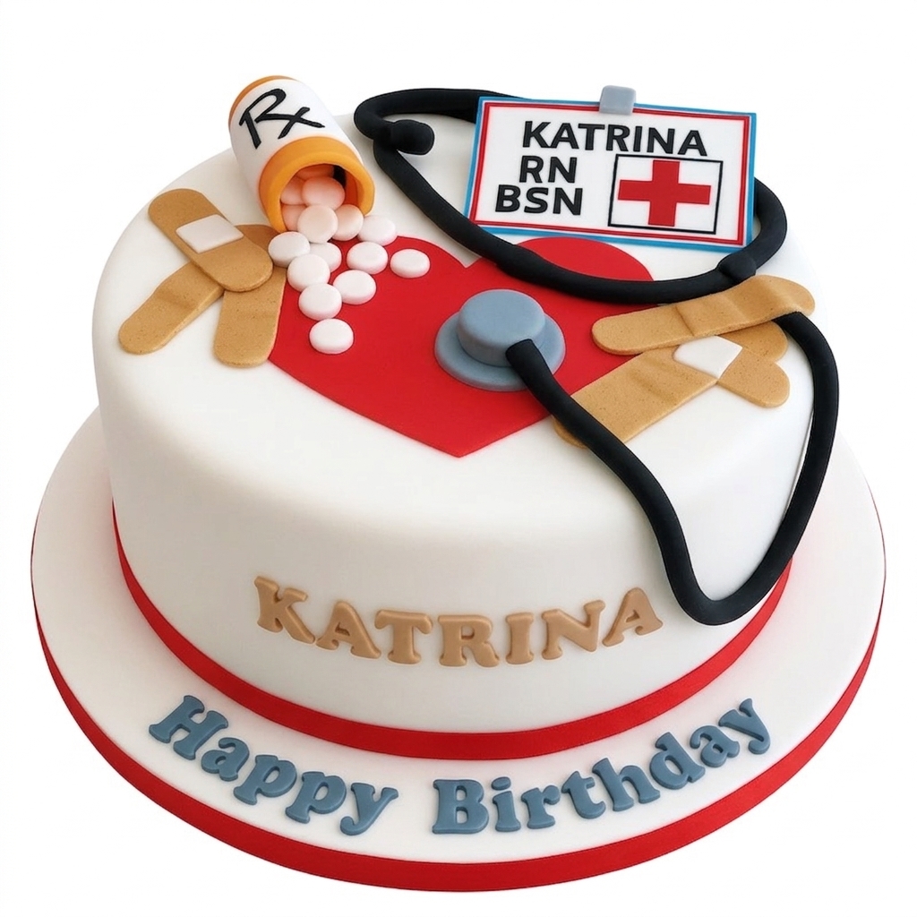Nurse Theme Birthday Cake