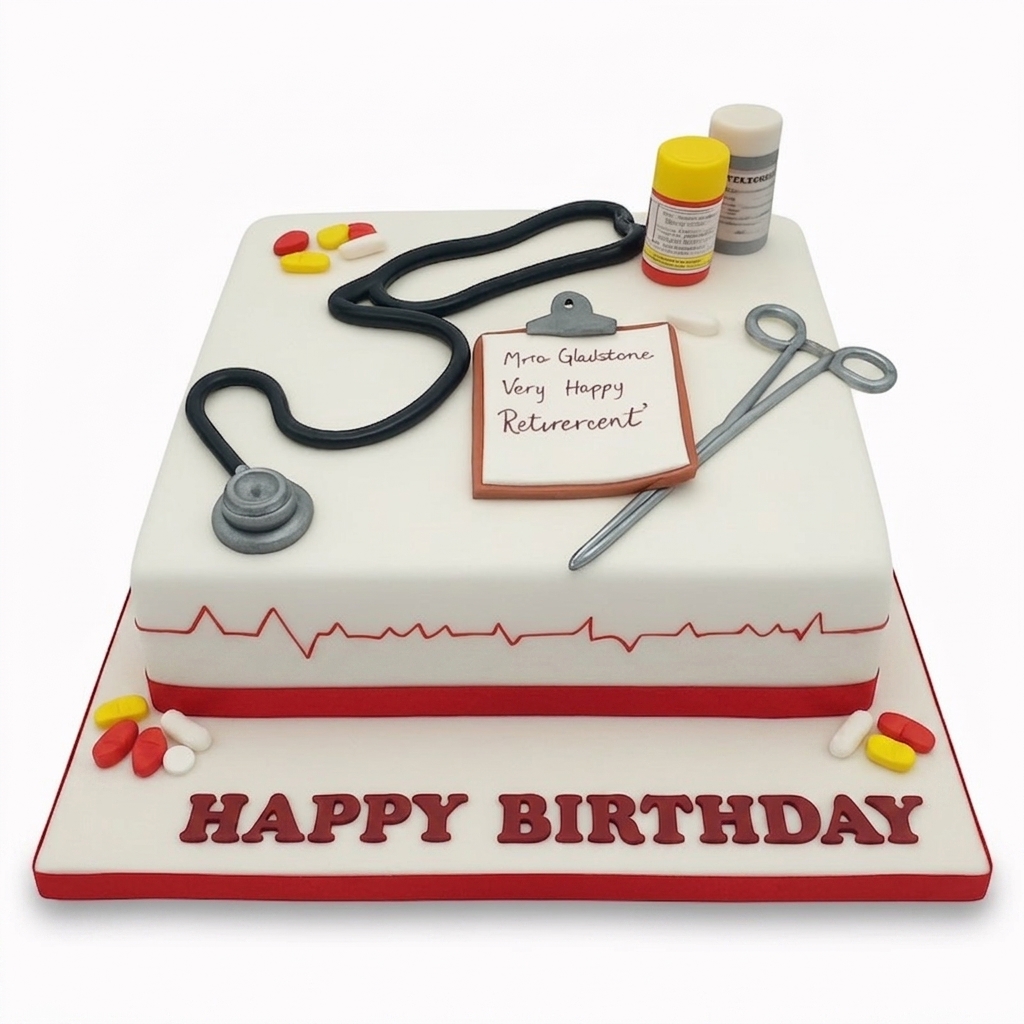 Doctor Theme Birthday Cake