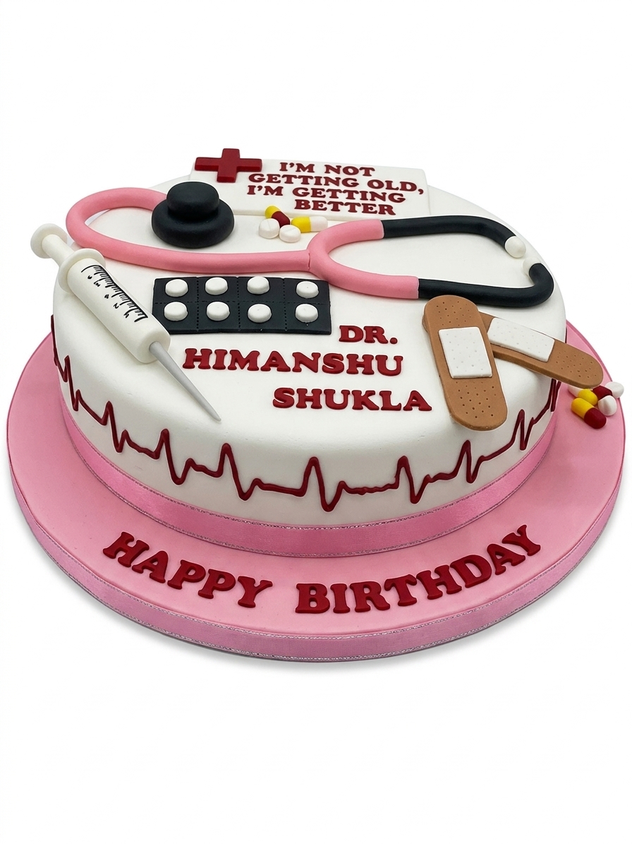 Doctor Theme Birthday Cake