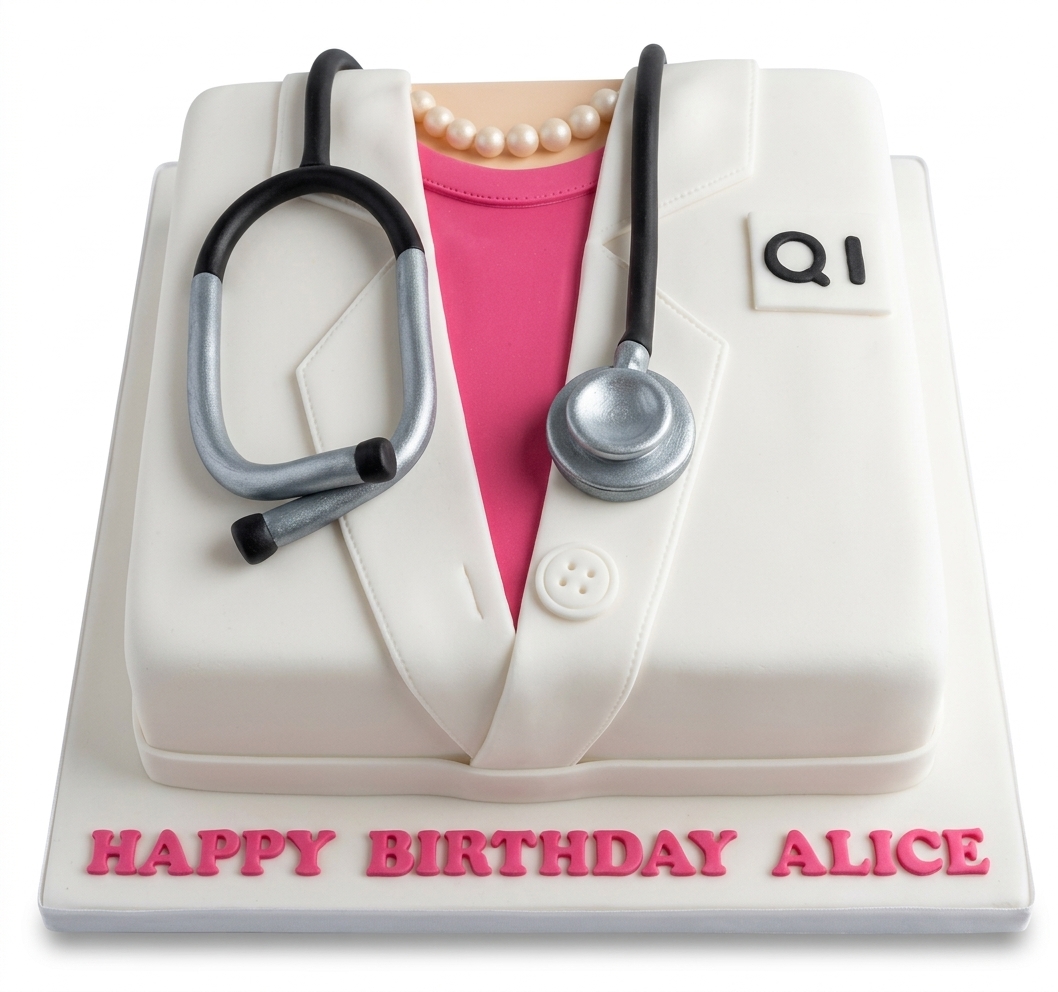 Doctor's Lab Coat Birthday Cake