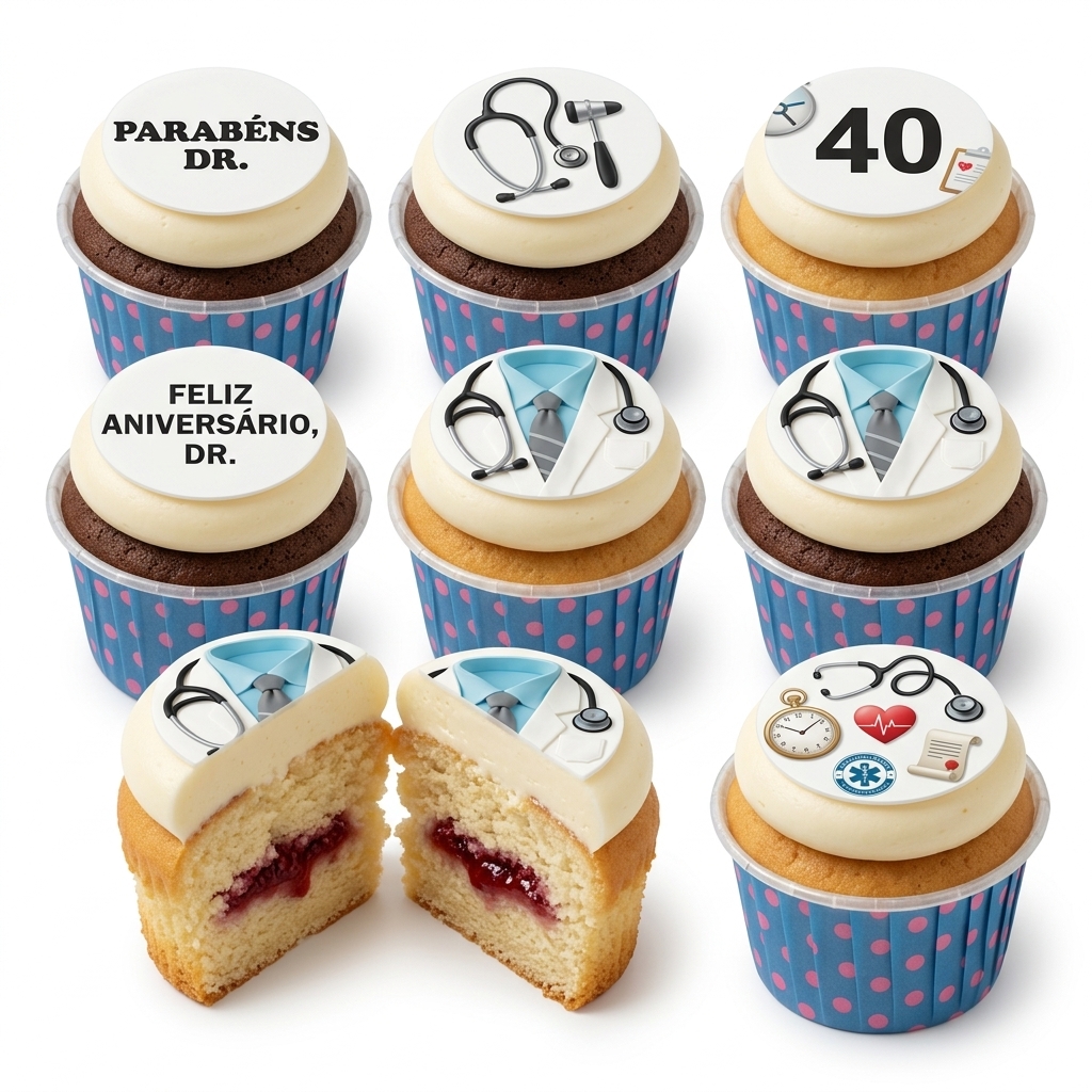 Doctor Birthday Cupcakes | Medical Theme Cupcakes