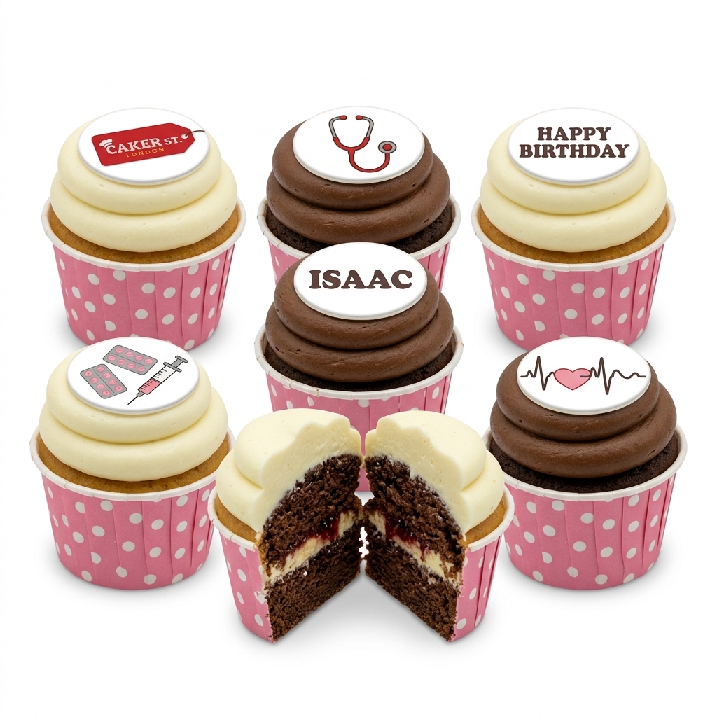 Medical Theme Birthday Cupcakes