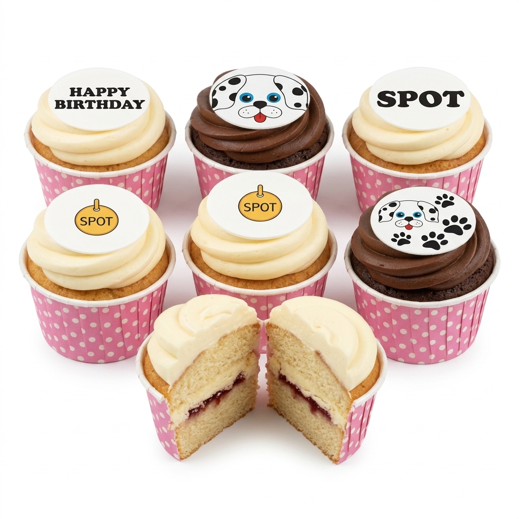 Dog Theme Birthday Cupcakes