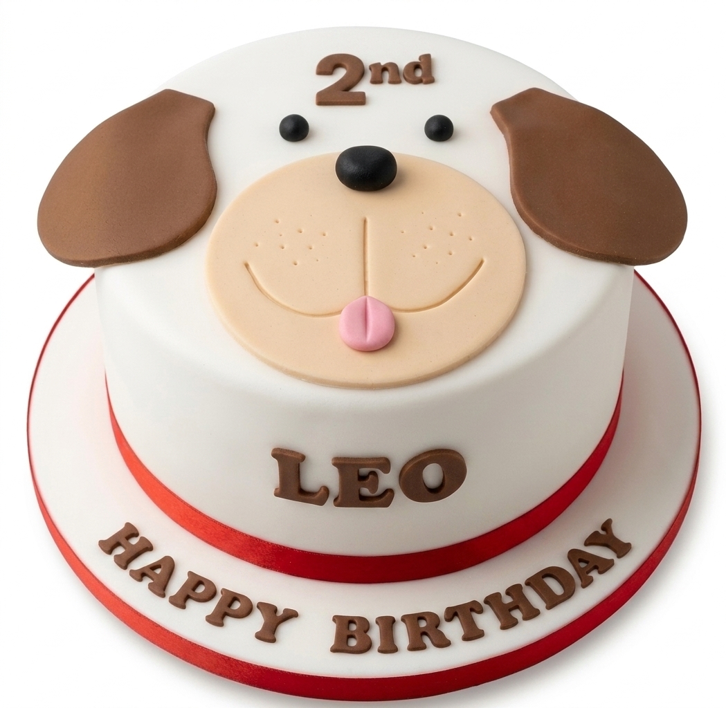 Cute Puppy Dog Birthday Cake for Kids