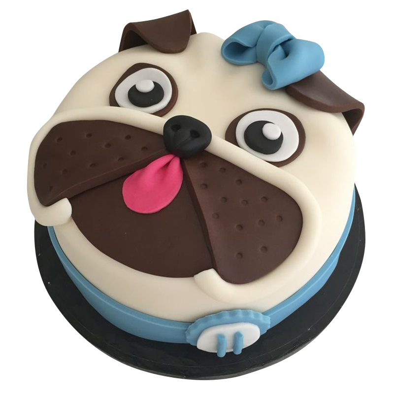 Dog face on sales cake