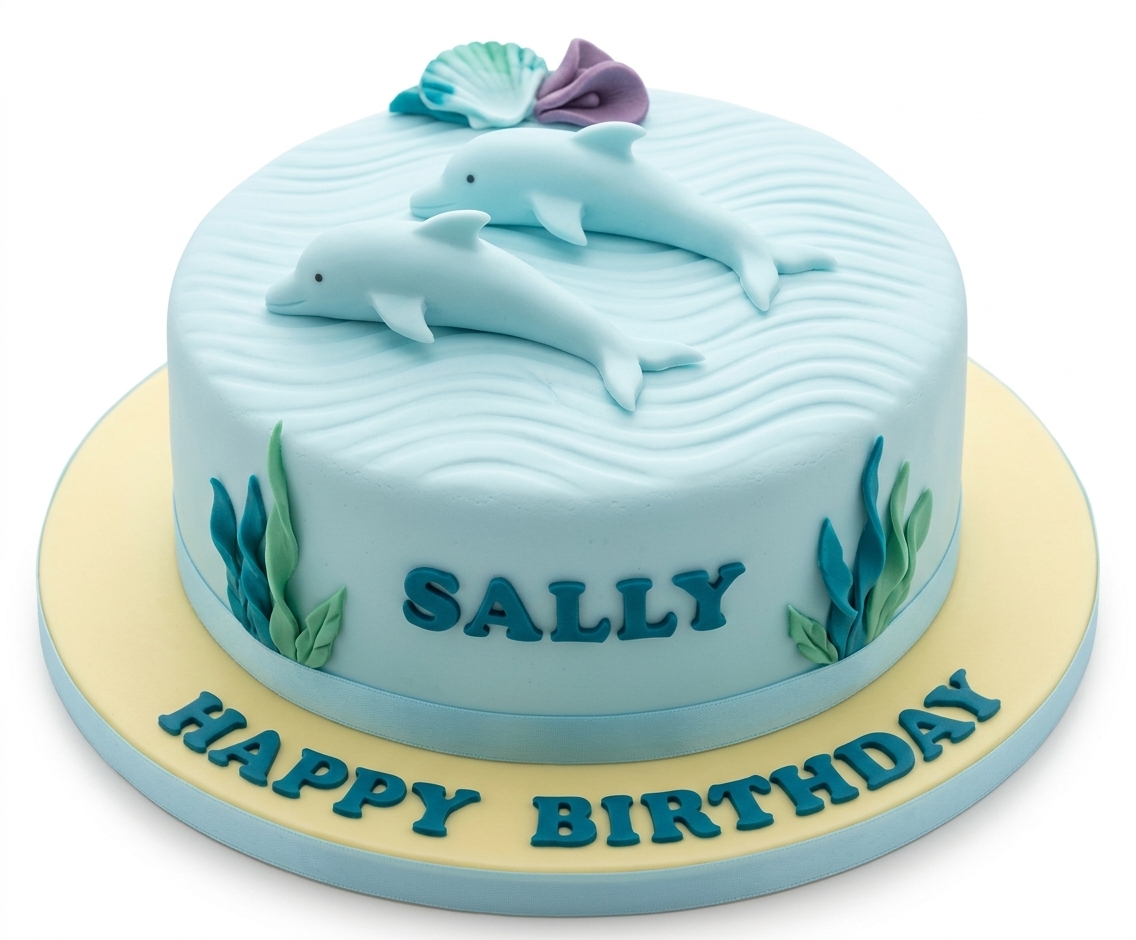 Dolphin Theme Birthday Cake