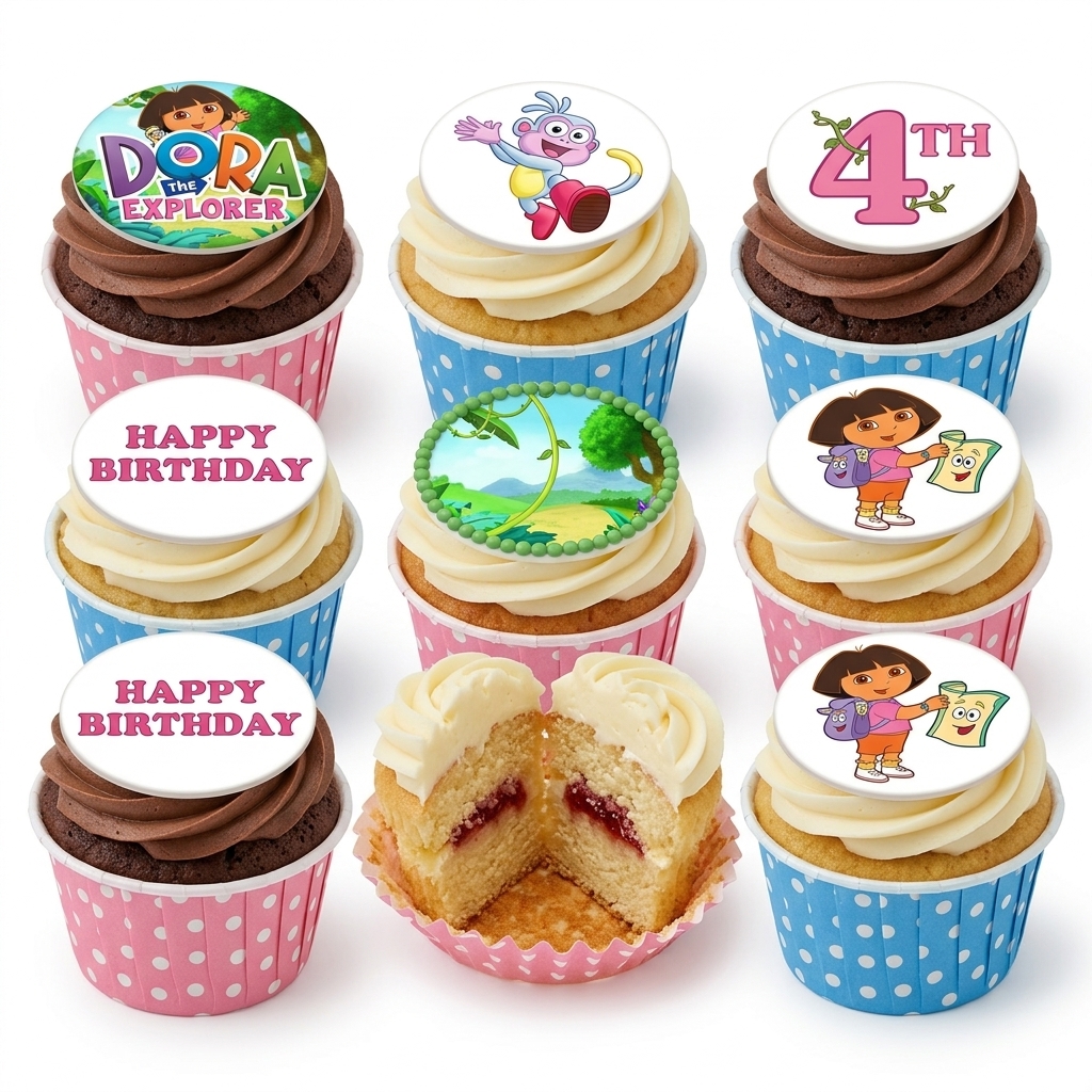 Dora the Explorer Birthday Cupcakes