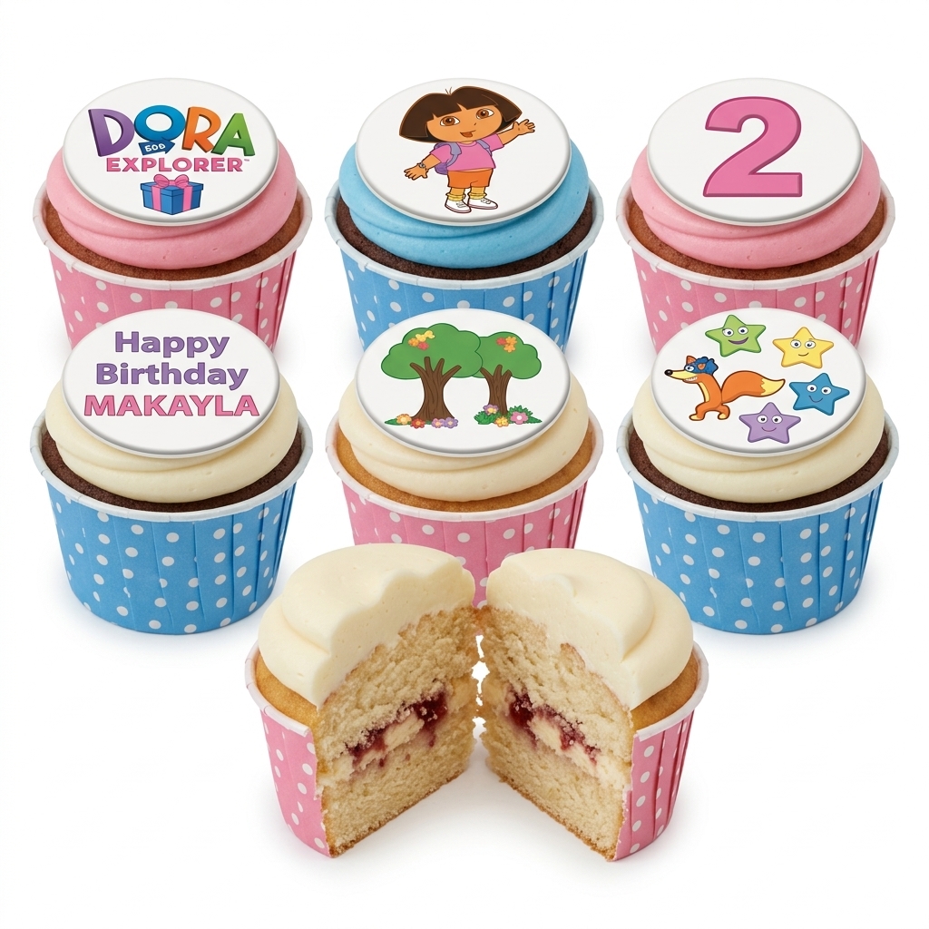 Dora the Explorer Birthday Cupcakes