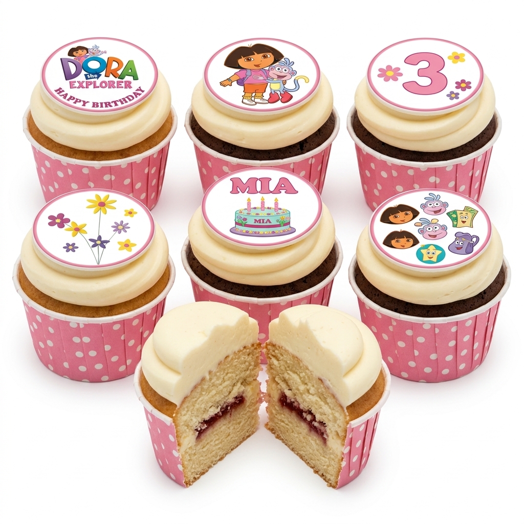 Dora the Explorer Birthday Cupcakes