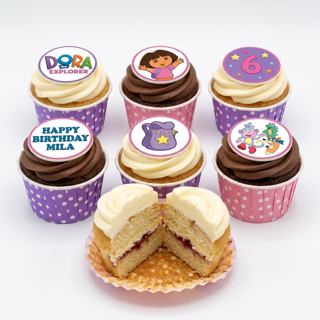 Dora the Explorer Birthday Cupcakes