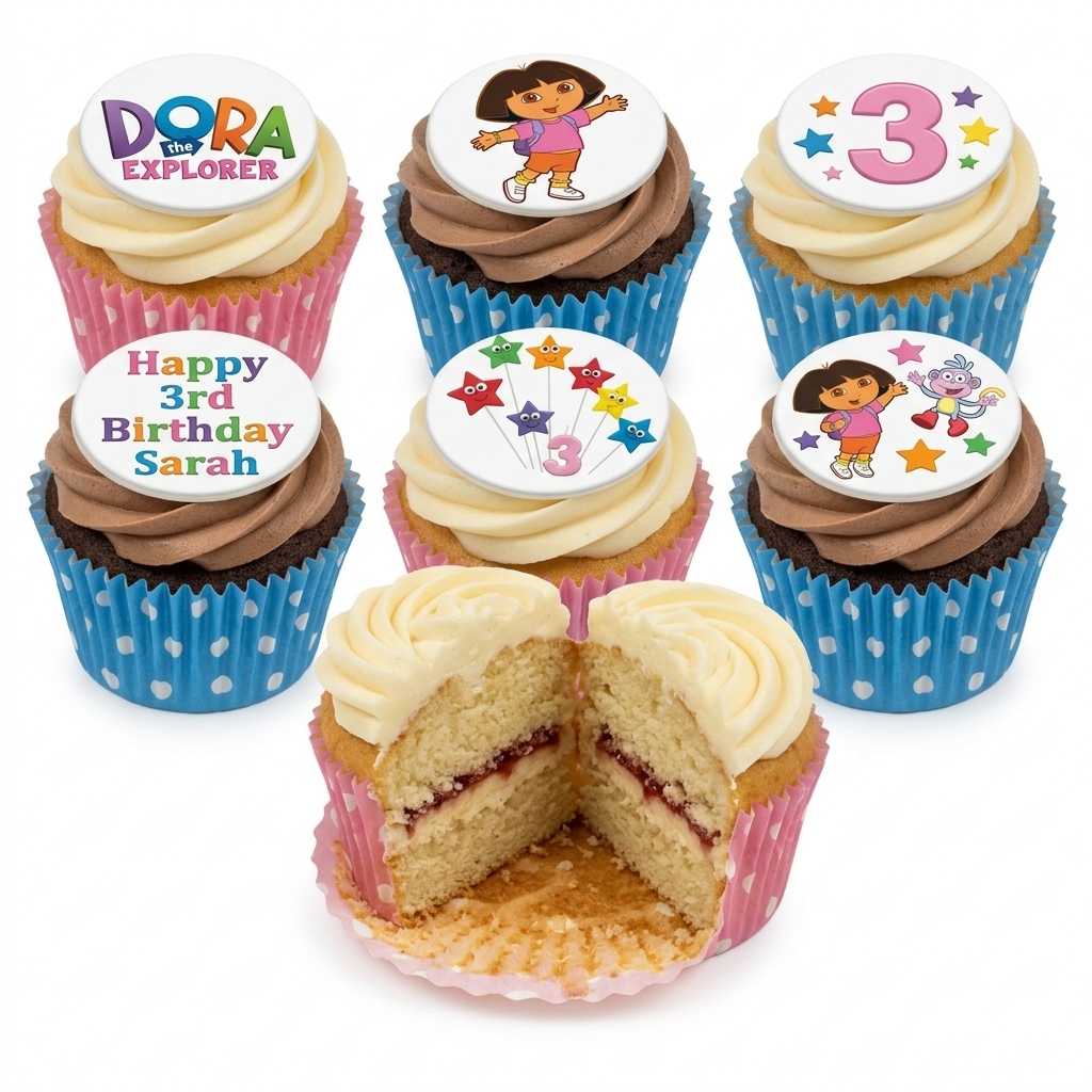 Dora the Explorer Birthday Cupcakes