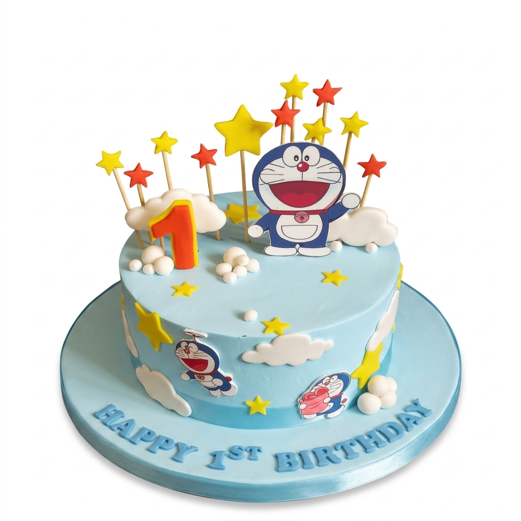 Doraemon 1st Birthday Cake