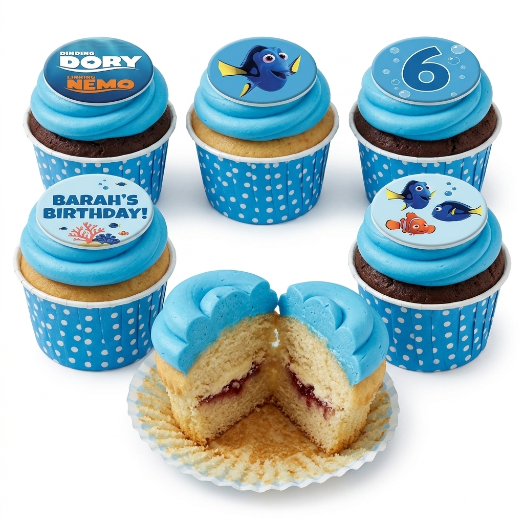 Finding Dory & Nemo Kids Birthday Cupcakes