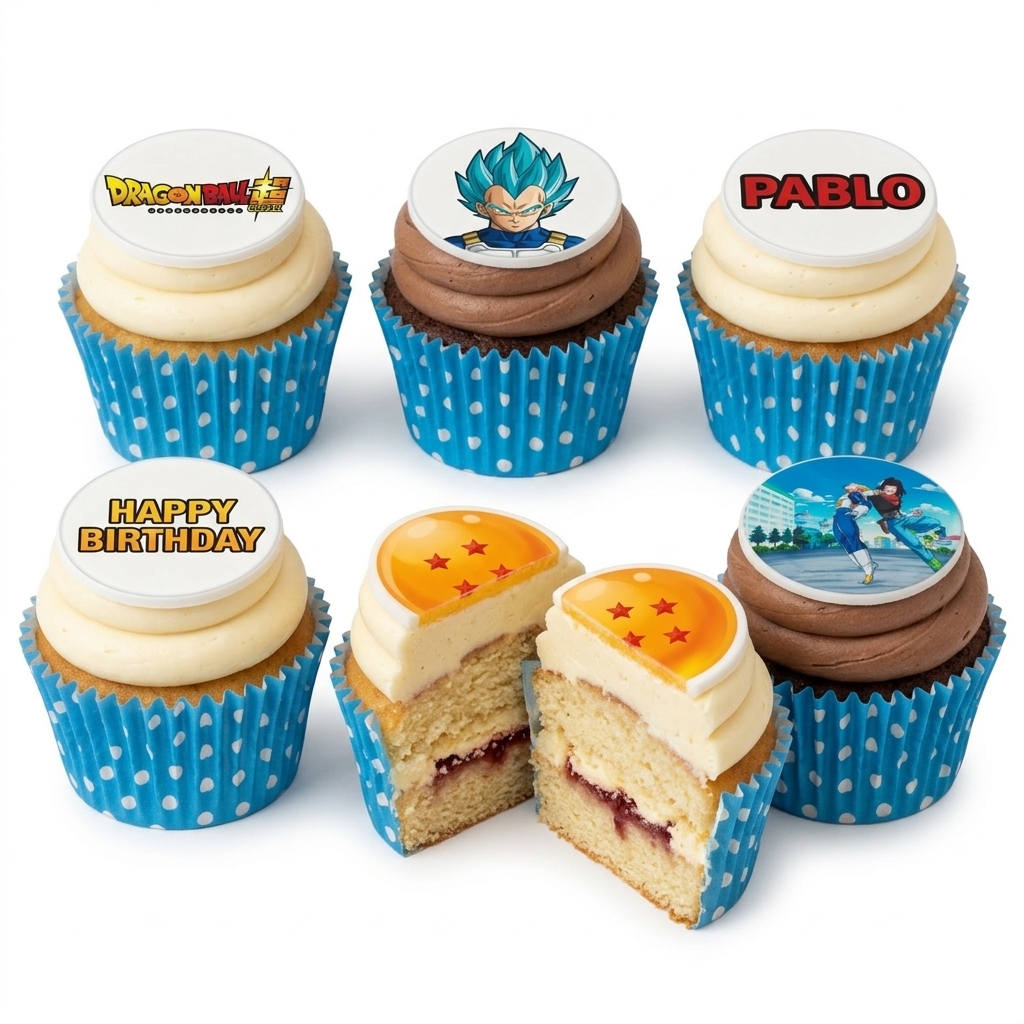 Dragon Ball Z Birthday Cupcakes