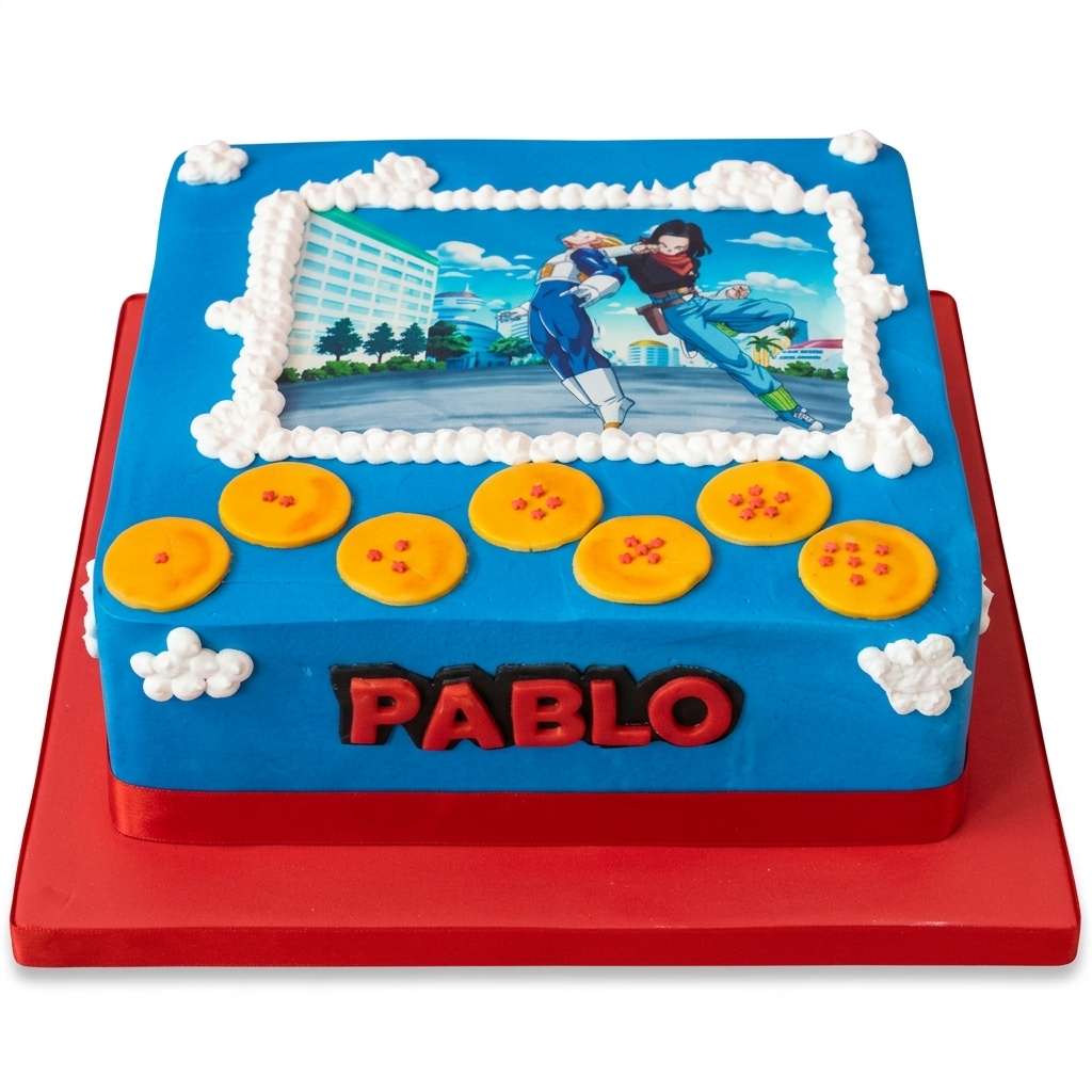 Dragon Ball Z Birthday Cake with Personalised Name