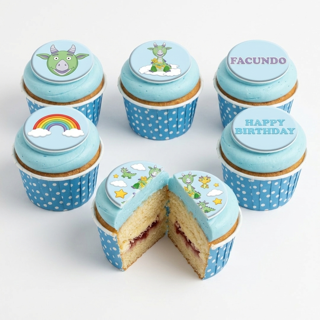 Dragon Theme Birthday Cupcakes for Kids