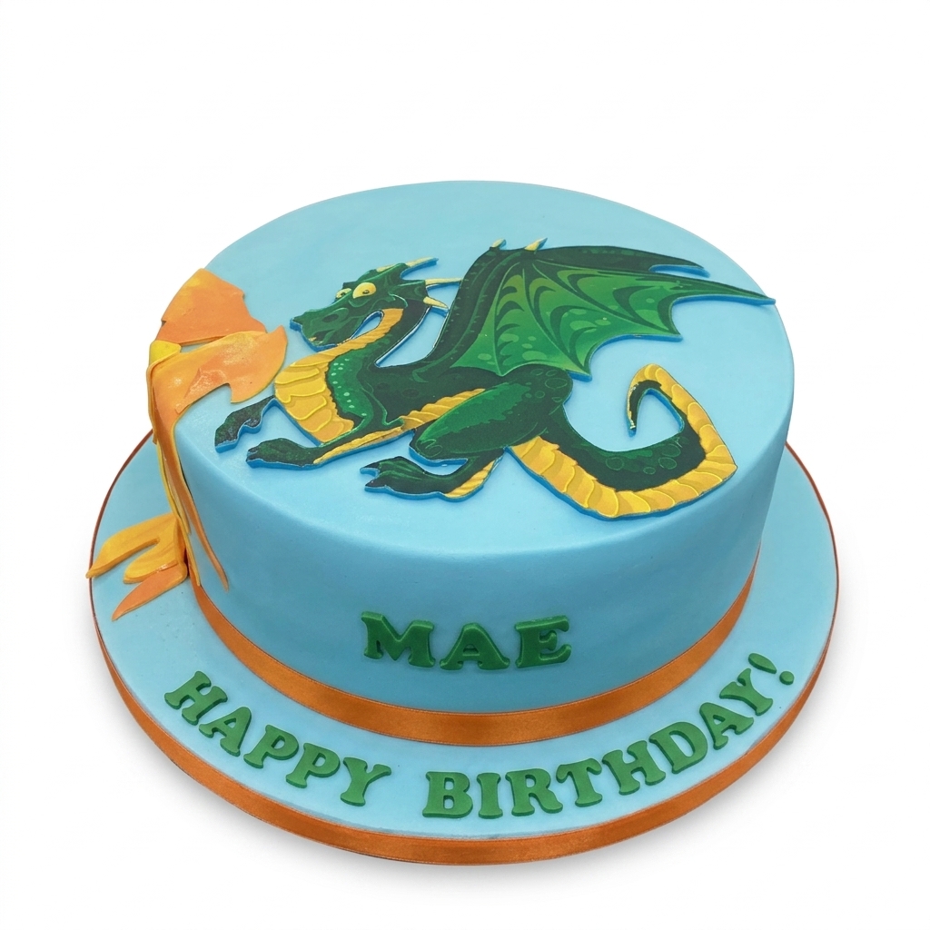 Dragon Theme Birthday Cake