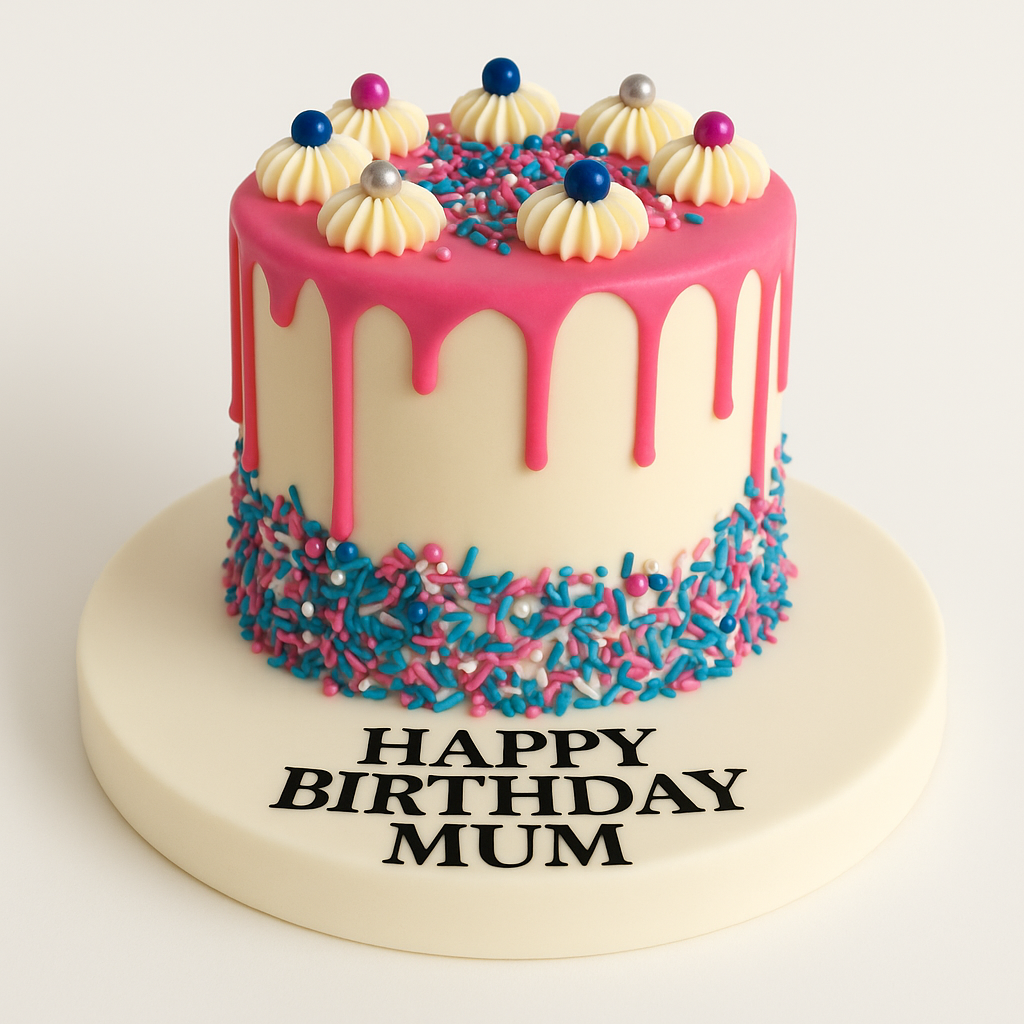 Drip Birthday Cake for Mum