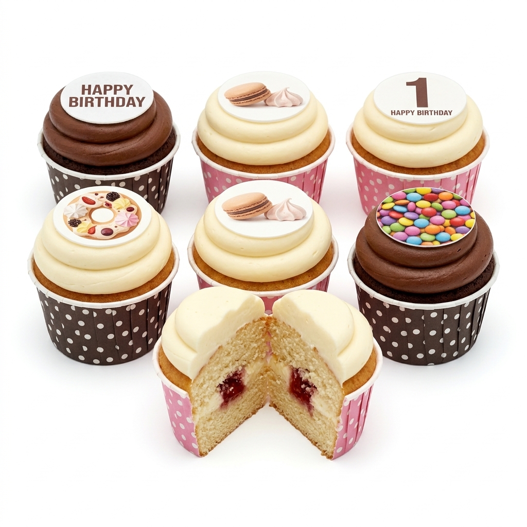 Custom Age Kids Birthday Cupcakes