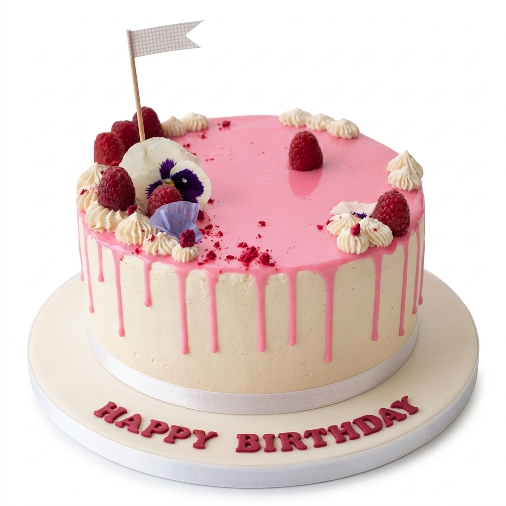 Floral Drip Birthday Cake for Her