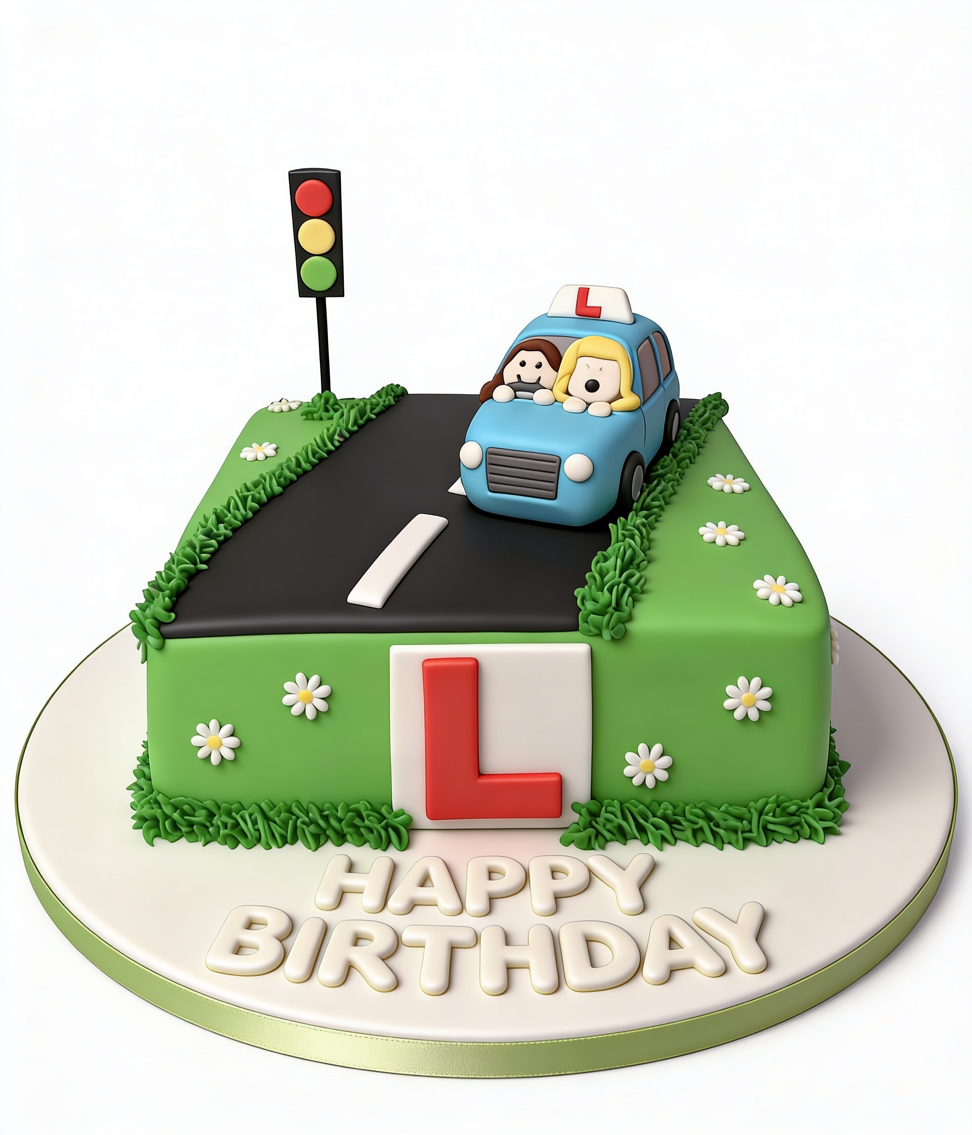 Learner Driver Birthday Cake with L Plate
