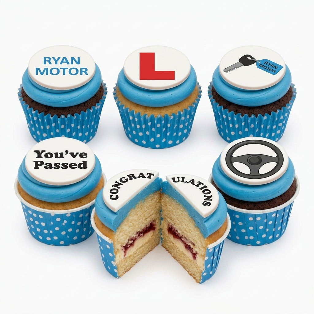 Driving Test Pass Celebration Cupcakes